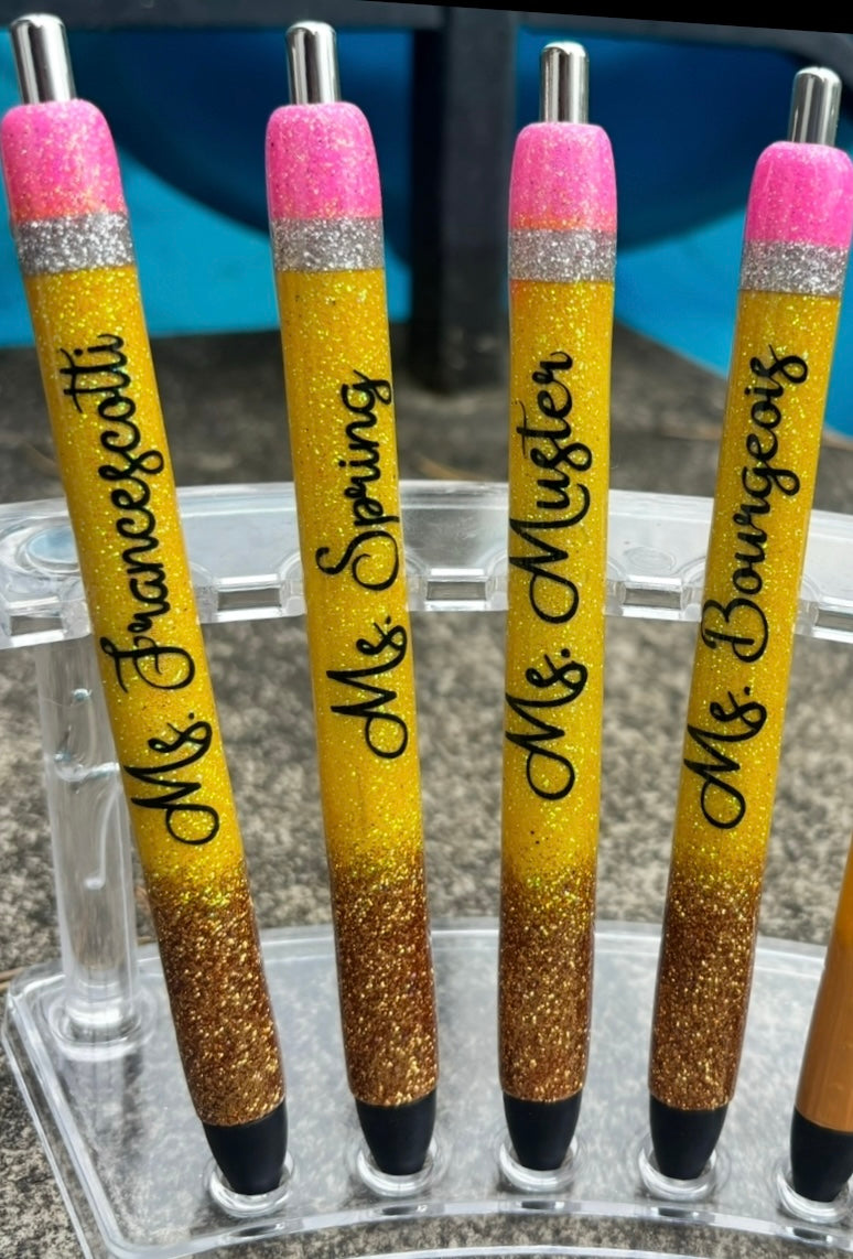 Glitter Pen - Pencil Design