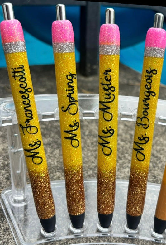 Glitter Pen - Pencil Design