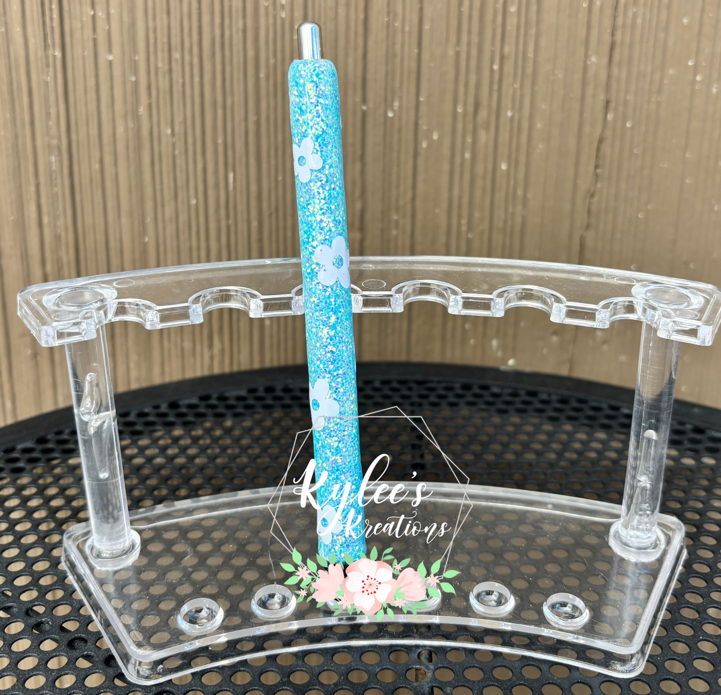 Pastel Daisy Single Glitter Pens Custom / Non Custom