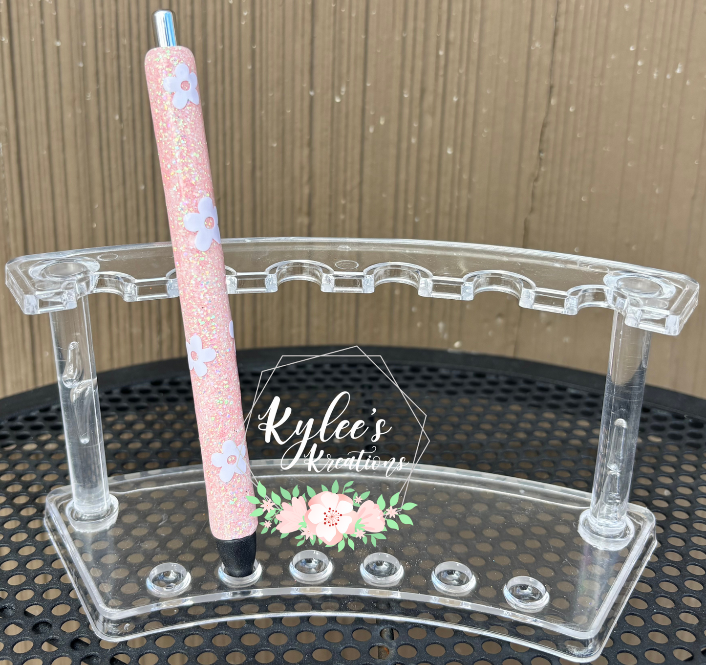 Pastel Daisy Single Glitter Pens Custom / Non Custom