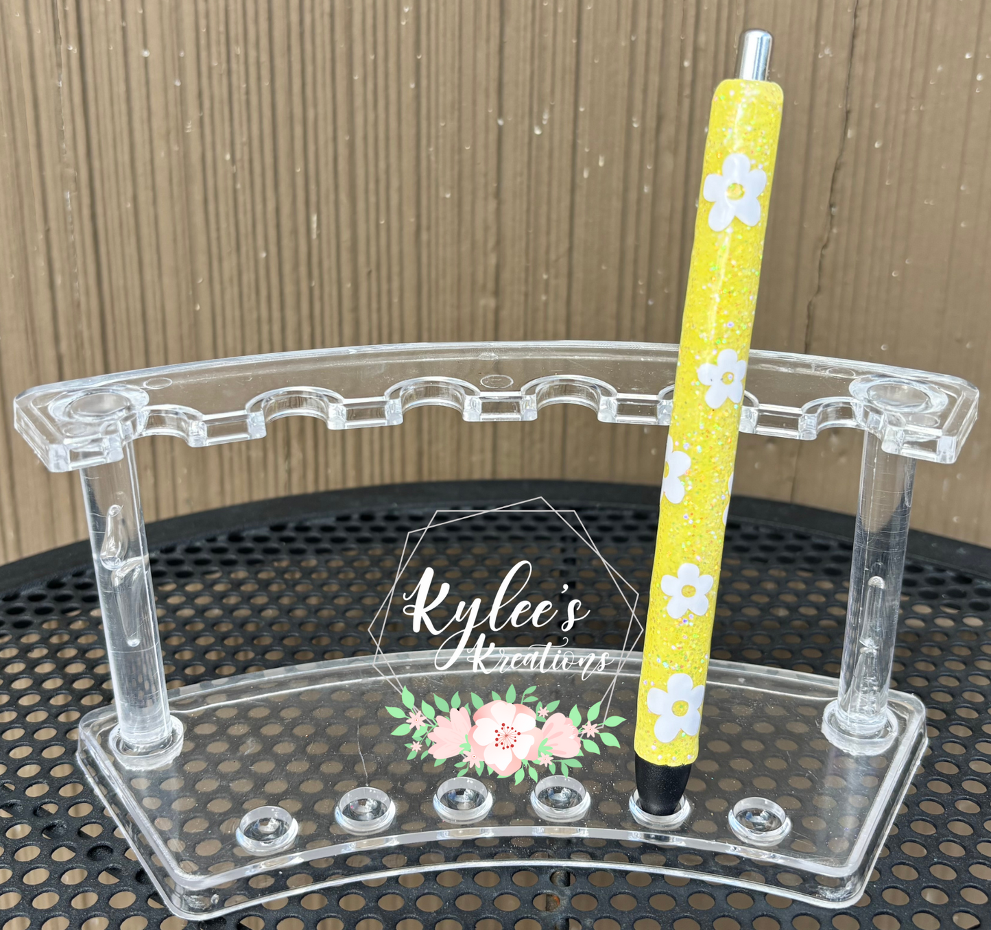 Pastel Daisy Single Glitter Pens Custom / Non Custom