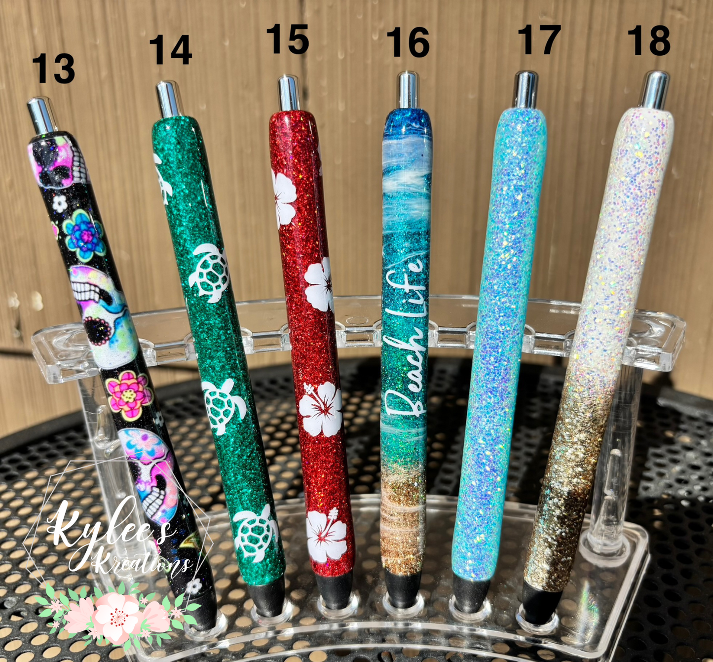 Ready To Ship Glitter Pens (no customization)