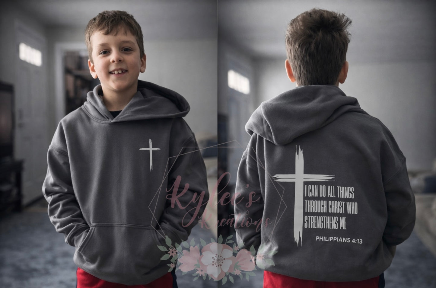 I Can Do All Things Through Christ Hoodie – Christian Scripture Sweatshirt Philippians 4:13 Faith Hoodie