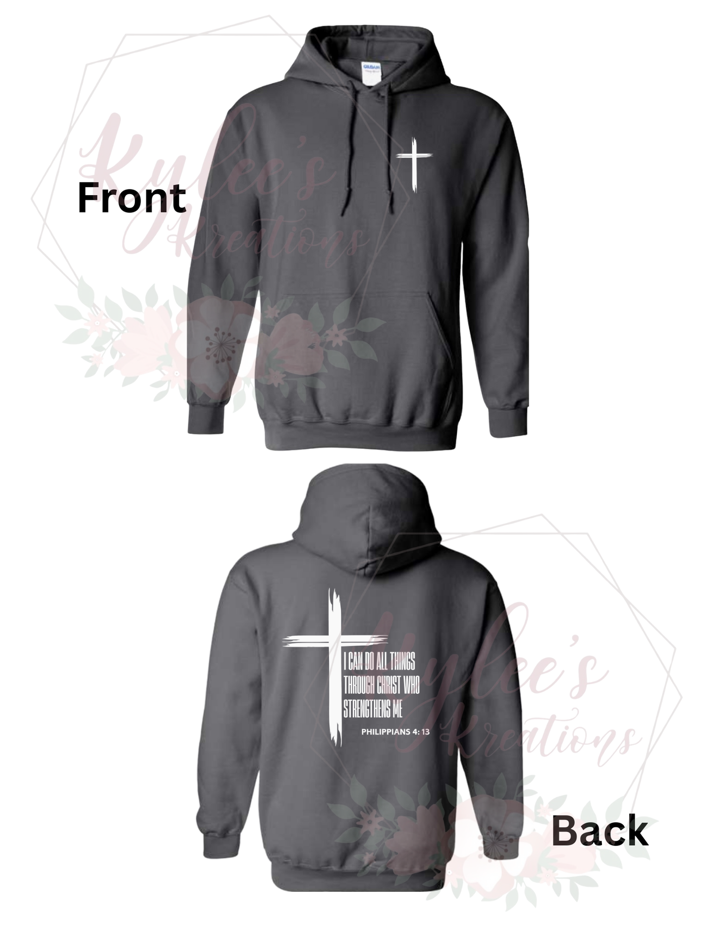 I Can Do All Things Through Christ Hoodie – Christian Scripture Sweatshirt Philippians 4:13 Faith Hoodie