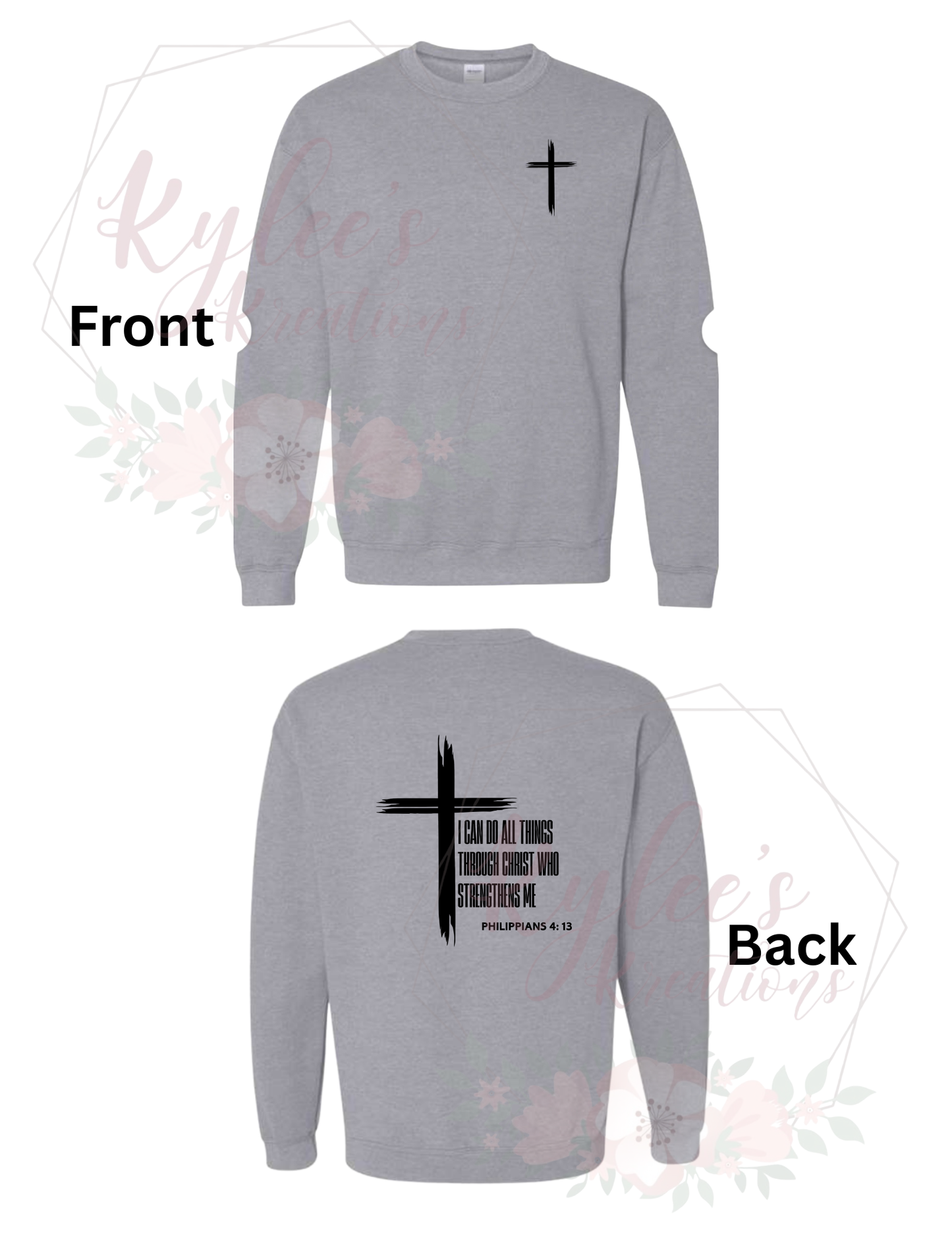 I Can Do All Things Through Christ Hoodie – Christian Scripture Sweatshirt Philippians 4:13 Faith Hoodie