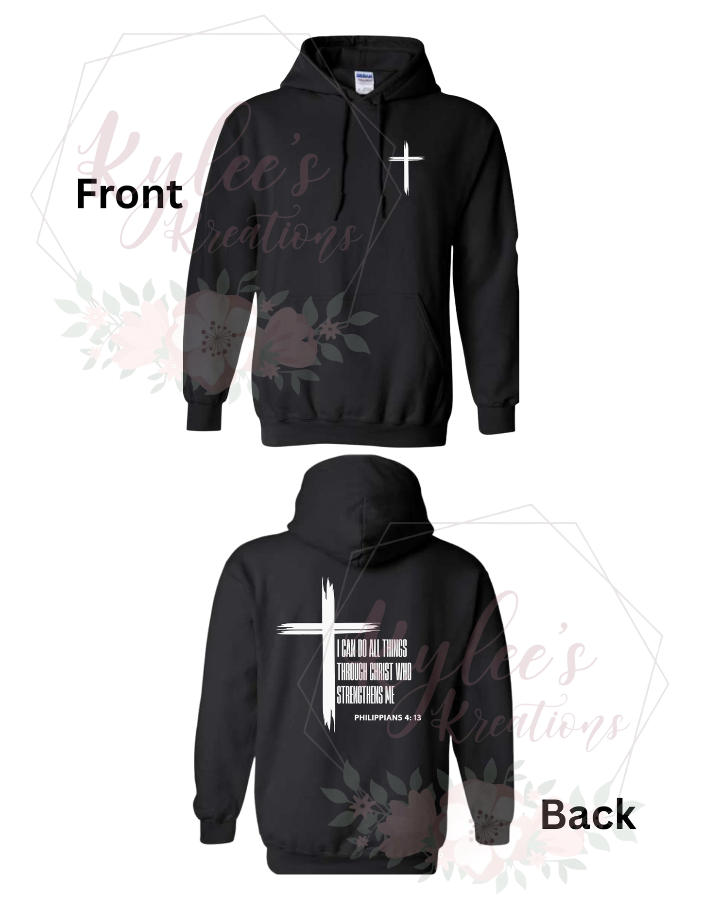I Can Do All Things Through Christ Hoodie – Christian Scripture Sweatshirt Philippians 4:13 Faith Hoodie