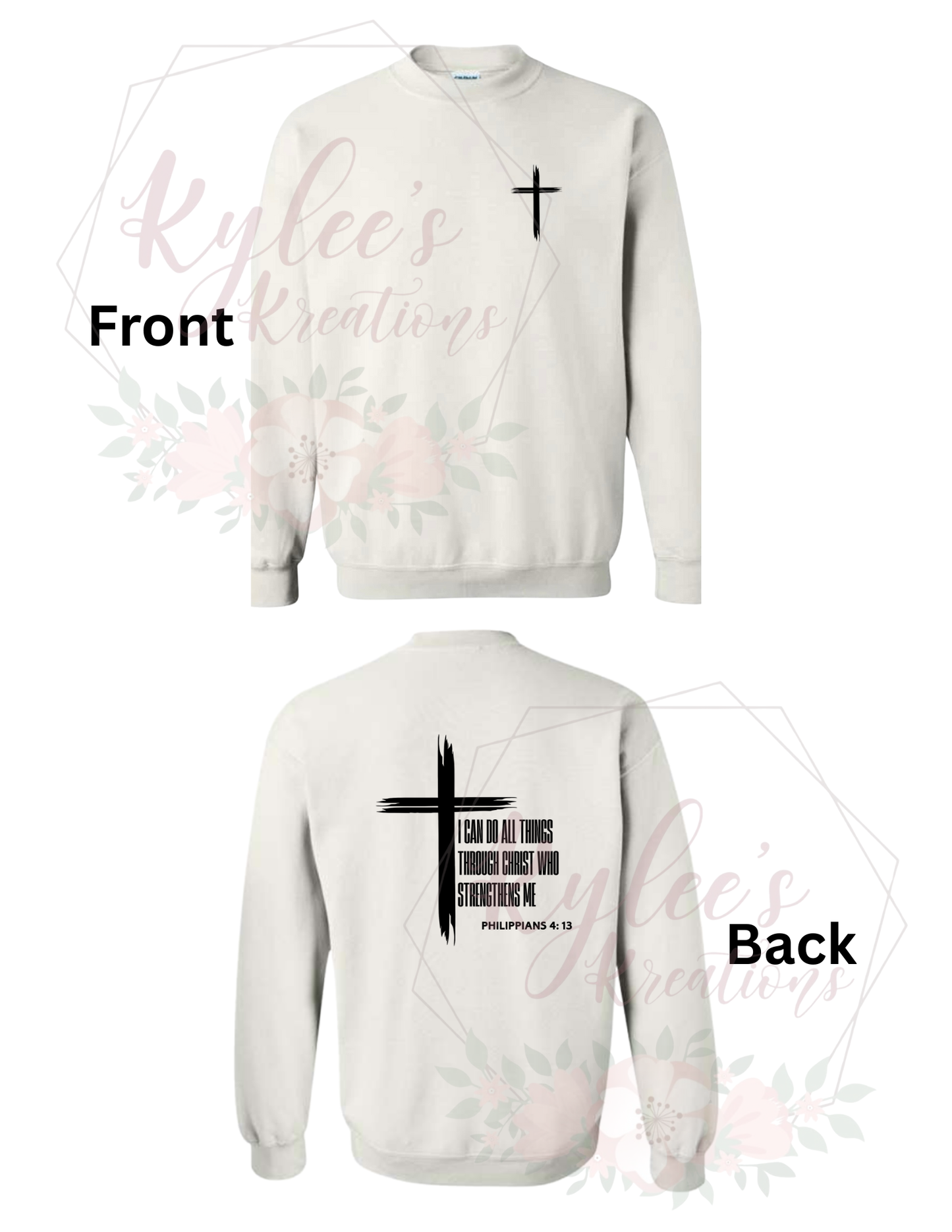 I Can Do All Things Through Christ Hoodie – Christian Scripture Sweatshirt Philippians 4:13 Faith Hoodie
